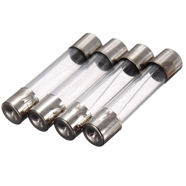 72pcs M6*30mm Glass Tube Fuse Assorted Kit 0.5/1/23/5/10/15/20/30 AMP