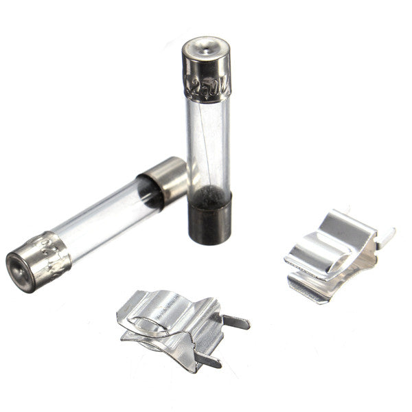 72pcs M6*30mm Glass Tube Fuse Assorted Kit 0.5/1/23/5/10/15/20/30 AMP