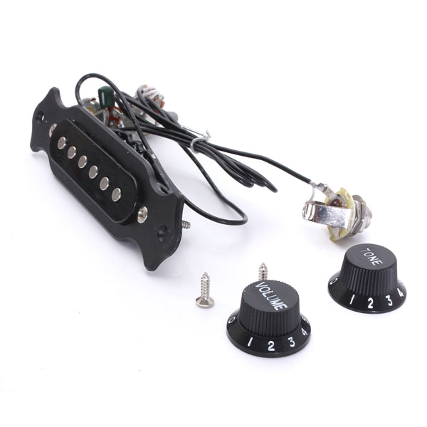 Copper Single Magnetic Coil Acoustic Guitar Pickup Parts Black