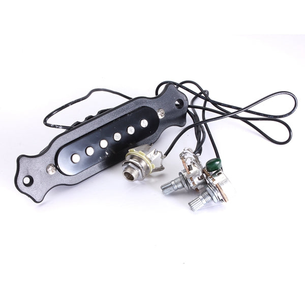 Copper Single Magnetic Coil Acoustic Guitar Pickup Parts Black