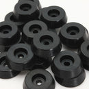 20pcs 18mm Diameter Furniture Table Chair Foot Rubber Pad Cover Black