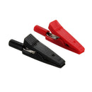 Excellway AC02 Insulated Nickel Plated Brass Alligator Clips 2pcs