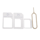 Micro+Standard+Nano Sim Card Adapters+Eject Pin Key For Smartphone
