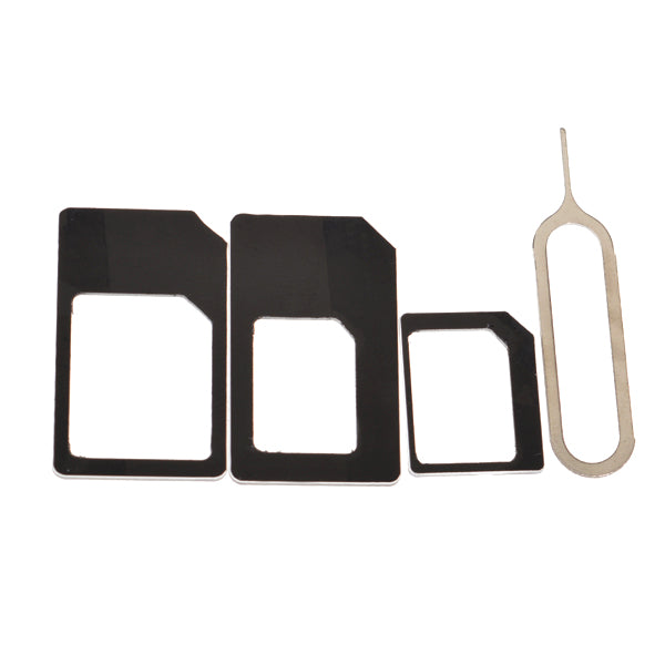 Micro+Standard+Nano Sim Card Adapters+Eject Pin Key For Smartphone