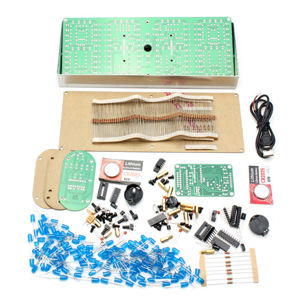 EQKIT Large Screen Remote Clock Electronic DIY Kit Aluminum Cover