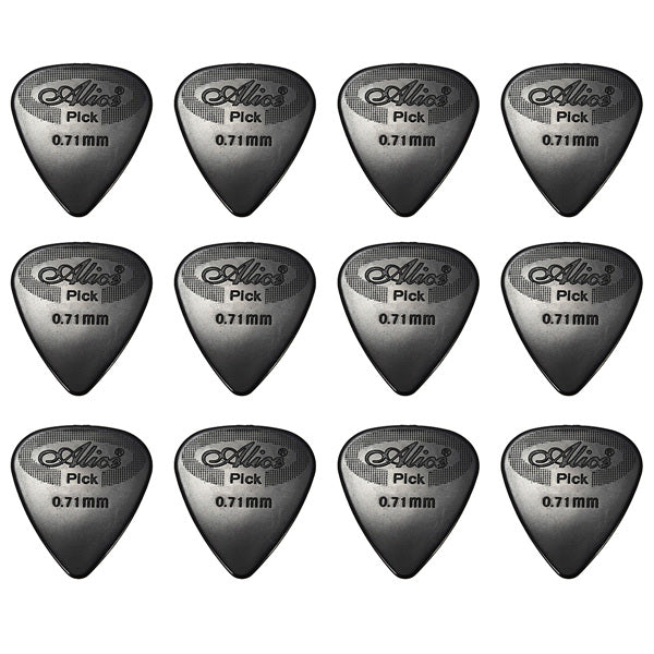 12PCS Celluloid Guitar Picks Plectrums  0.71mm For Guitar Bass