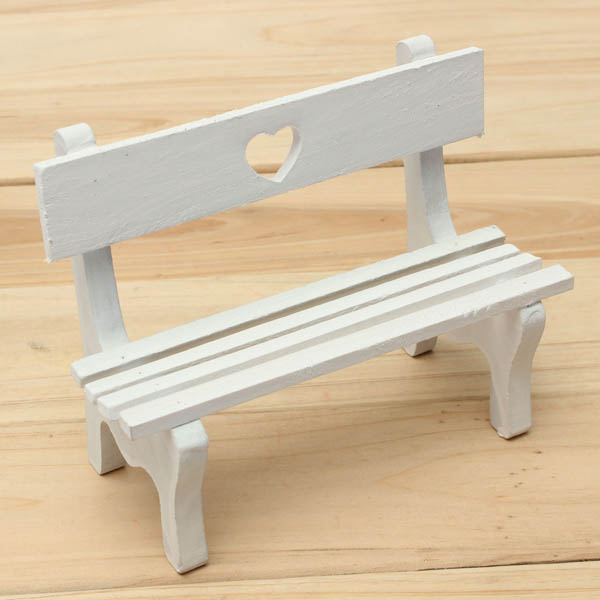 Mini Resin Bench Micro Landscape Decorations Garden DIY Decor