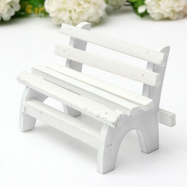Mini Resin Bench Micro Landscape Decorations Garden DIY Decor