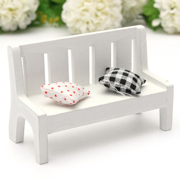 Mini Resin Bench Micro Landscape Decorations Garden DIY Decor