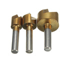 3pcs Countersink Deburring Bits Single Chamfering Drill 3/8 1/2  3/4 Inch