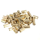 50pcs M3 10mm Double Pass Hollow Hex Copper Ferrule Cylinder Piller