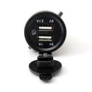 12/24V Socket Dual USB Spliter Charger Adapter Motorcycle