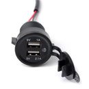 12/24V Socket Dual USB Spliter Charger Adapter Motorcycle
