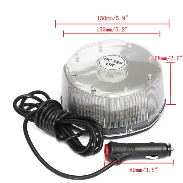 Amber LED Beacon Magnetic Flashing Warning Strobe Light