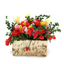 Mini Plant Decorative Handmade Clay Flower Yellow Lily Balcony Indoor Home Decor