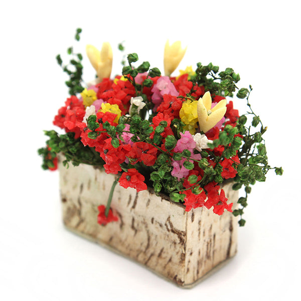 Mini Plant Decorative Handmade Clay Flower Yellow Lily Balcony Indoor Home Decor