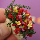 Mini Plant Decorative Handmade Clay Flower Yellow Lily Balcony Indoor Home Decor