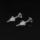 1 Pair Clear Plastic Earring Backs Stoppers Earnuts Studs Ear Plug