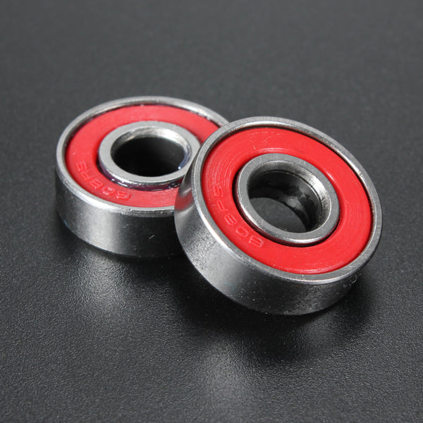 10pcs Red Sealed Deep Groove Skateboard Ball Bearing 608 2RS 8x22x7mm