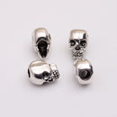 10Pcs Tibetan Silver Skull Beads DIY Paracord Bracelet Jewelry Findings