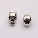 10Pcs Tibetan Silver Skull Beads DIY Paracord Bracelet Jewelry Findings