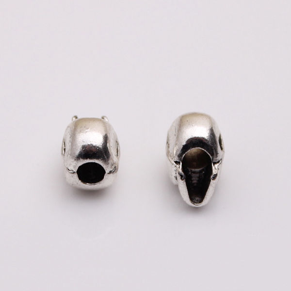 10Pcs Tibetan Silver Skull Beads DIY Paracord Bracelet Jewelry Findings