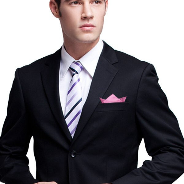 2pcs Satin Silk Men Suit Pocket Square Handkerchief Banquet Wedding Hanky