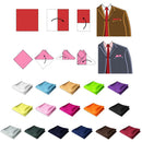 2pcs Satin Silk Men Suit Pocket Square Handkerchief Banquet Wedding Hanky
