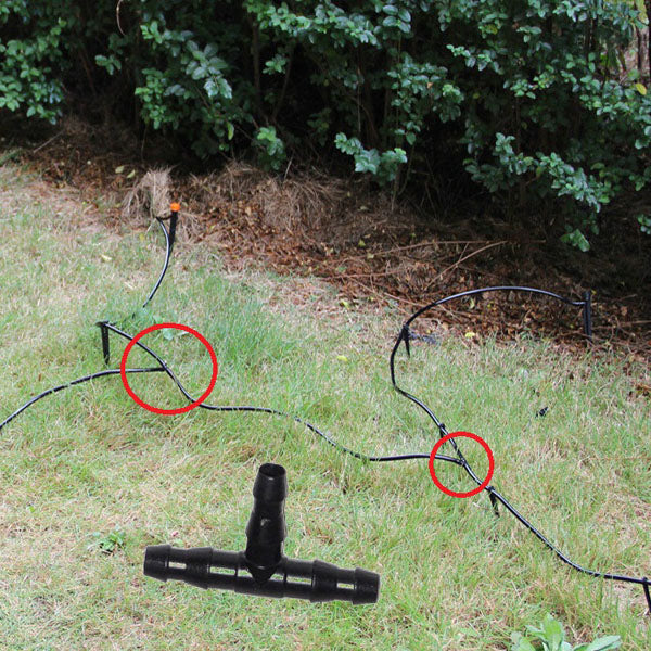 50pcs Hose Nozzle Tee Connectors Drip Irrigation Tool For 4/7mm Hose