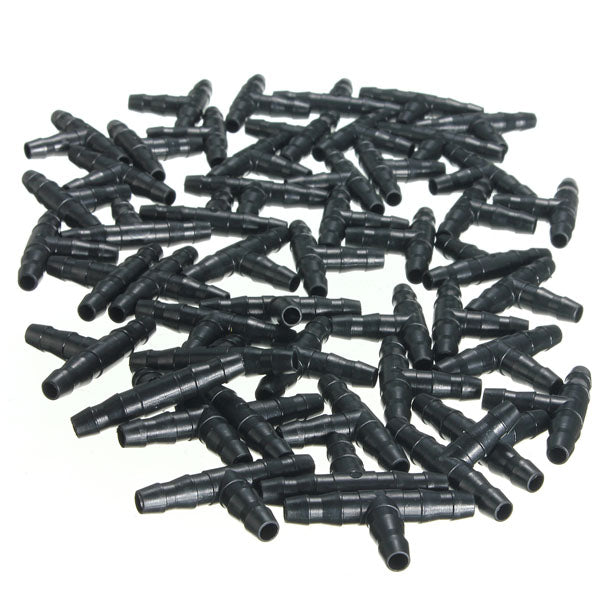 50pcs Hose Nozzle Tee Connectors Drip Irrigation Tool For 4/7mm Hose