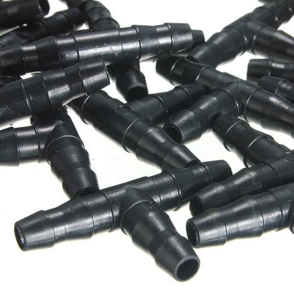 50pcs Hose Nozzle Tee Connectors Drip Irrigation Tool For 4/7mm Hose