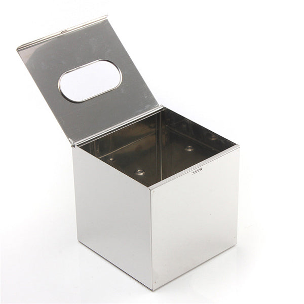 Cube Stainless Steel Toilet Paper Box Tissue Container Case Paper Holder