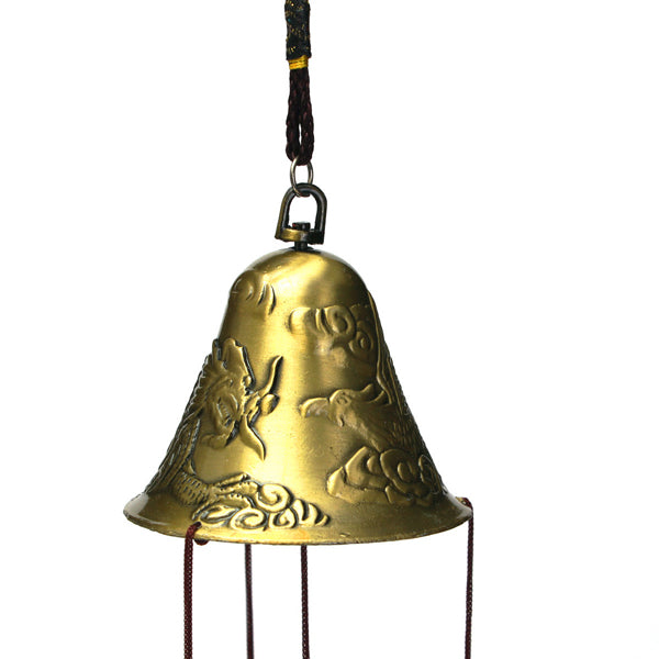 6 Bells Copper Clock Yard Garden Outdoor Living Amazing Wind Chimes
