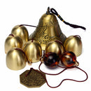6 Bells Copper Clock Yard Garden Outdoor Living Amazing Wind Chimes