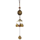 Antique Bronze Gossip Wind Chime Outdoor Garden Wind Chimes Three Bells