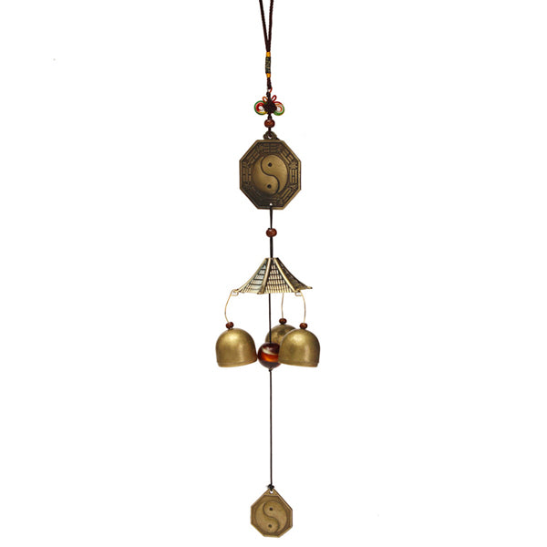 Antique Bronze Gossip Wind Chime Outdoor Garden Wind Chimes Three Bells