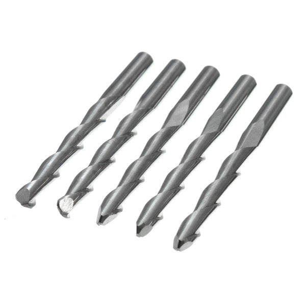 1/8 Inch 2 Flute Carbide Ball Nose End Mills Cutter CNC Bit 22mm CEL