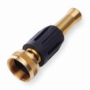 Adjustable Brass Garden Hose Spray Nozzle With Zinc Adapter