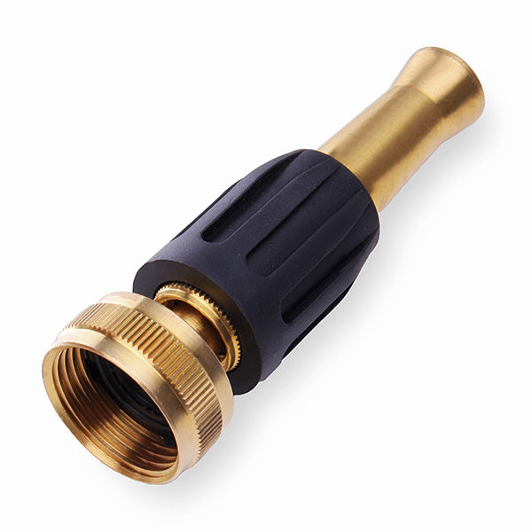 Adjustable Brass Garden Hose Spray Nozzle With Zinc Adapter