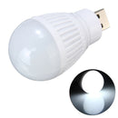 Portable 5W USB LED Ball Desk Reading Light Camp Lamp Bulb For PC Laptop 5V