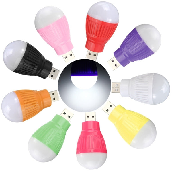 Portable 5W USB LED Ball Desk Reading Light Camp Lamp Bulb For PC Laptop 5V