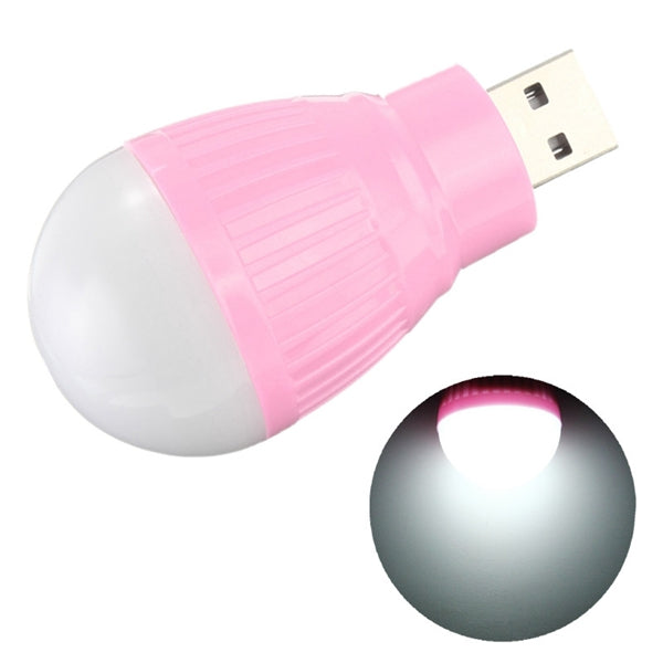 Portable 5W USB LED Ball Desk Reading Light Camp Lamp Bulb For PC Laptop 5V
