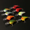 8pcs 11.5cm Plastic Fishing Lures Bass Crankbaits with Hook Fishing Tackle