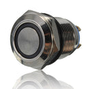 12mm 2A/36VAC Metal  Push Button Switch WaterProof Flat LED Lighted Switch