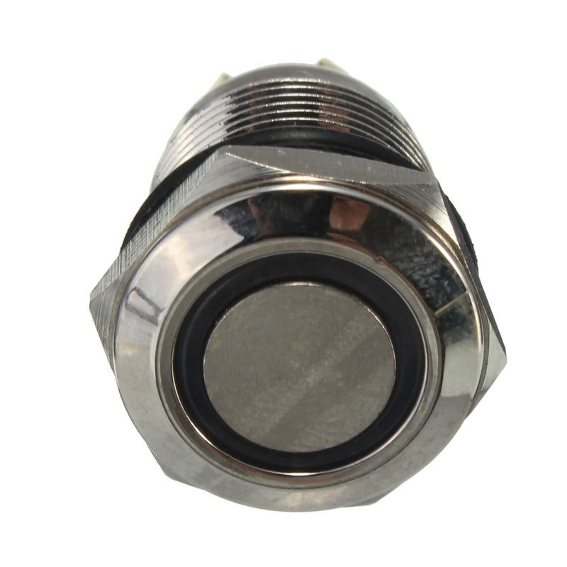 12mm 2A/36VAC Metal  Push Button Switch WaterProof Flat LED Lighted Switch