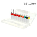Drillpro DB-P1 10pcs Tungsten Steel Hard Alloy PCB CNC Drill Bits For Circuit Boards PCB Drill Bit