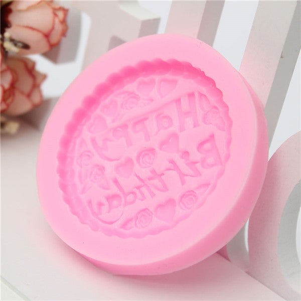3D Silicone Happy Birthday Fondant Chocolate Mold Mould Cake Decoration