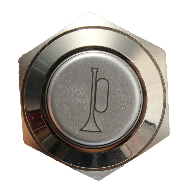 12V 16mm Waterproof Momentary Horn Metal Push Button Switch Blue LED Lighted