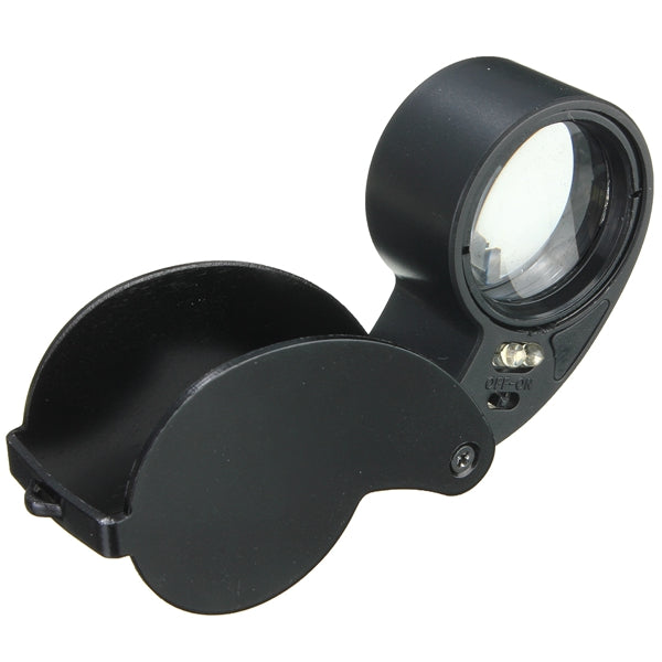 Eye Watch Magnifier Glass LED Light Jewelry Lens Loupe 40 X 25MM