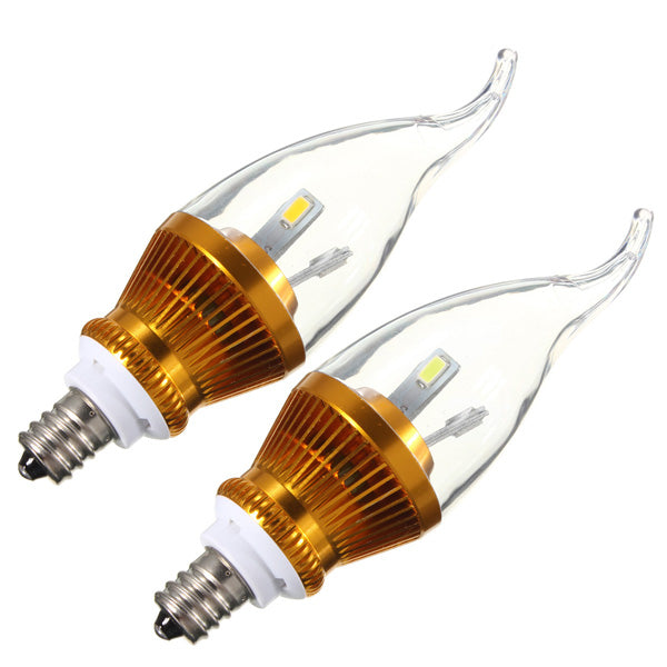 E12 3W 300-330lm SMD 5730 White/Warm White LED Candle Light Bulb 85-265V